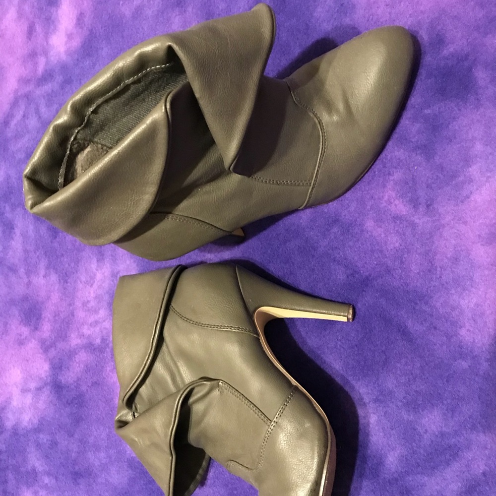 Gray booties